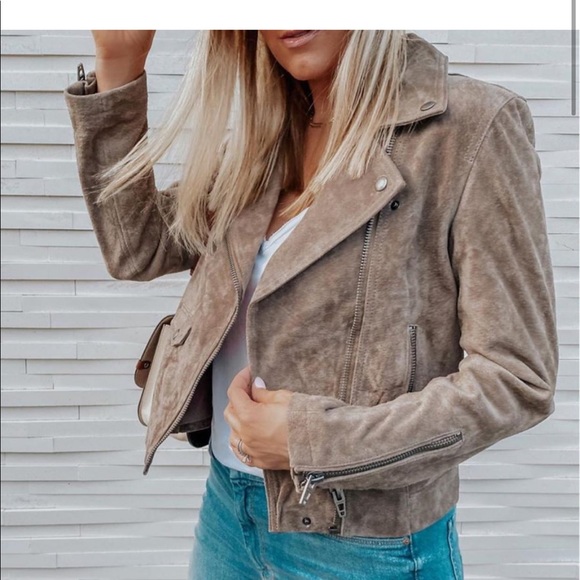 Blank Nyc Vital Signs Suede Moto Jacket 